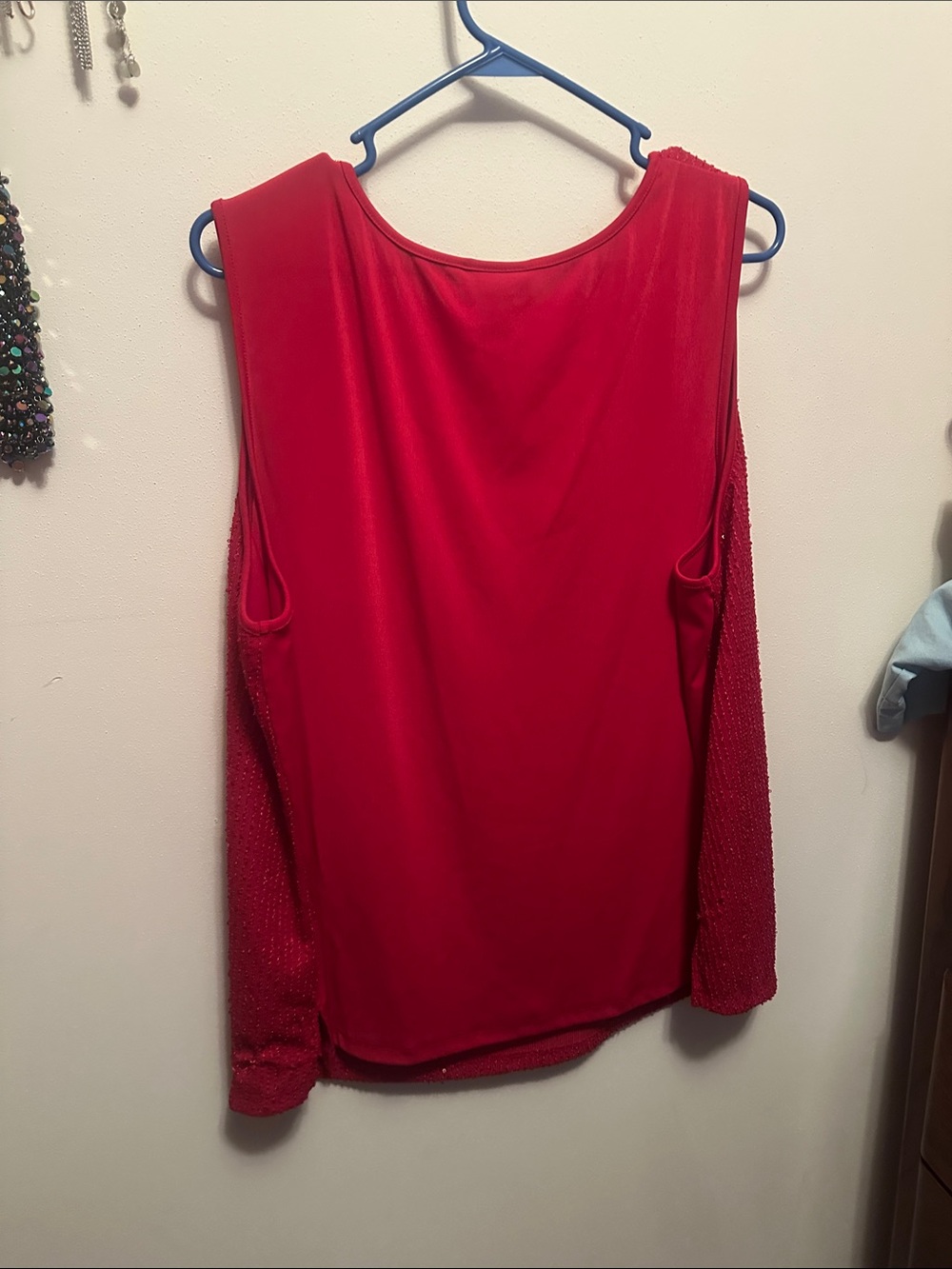 Catherines Red Beaded Sleeveless Tank - Picture 5 of 5